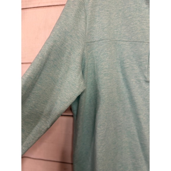 LL Bean Soft Cotton Ruby P/O Pullover Sweatshirt Women's XL Aqua Blue Heather - Picture 2 of 7